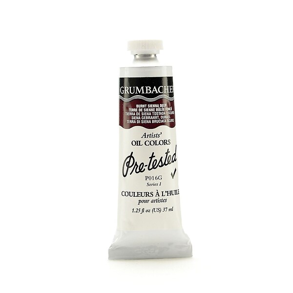 Grumbacher Pre-Tested Artists Oil Colors Burnt Sienna Deep P016 1.25 Oz. [Pack Of 2]