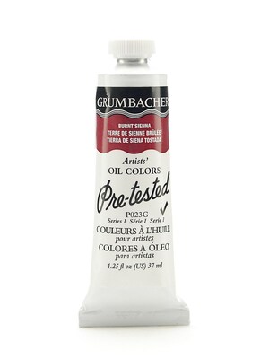 Grumbacher Pre-Tested Artists Oil Colors Burnt Sienna P023 1.25 Oz. [Pack Of 2]