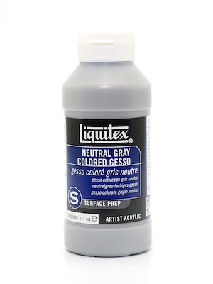 Liquitex Acrylic Colored Gesso, Neutral Gray, Value 5, 8Oz (84754)