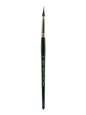 Silver Brush Ruby Satin Series Synthetic Brushes Short Handle Medium Pointed Triangle 2515S