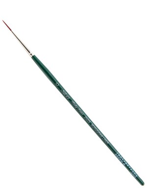 Silver Brush Ruby Satin Series Synthetic Brushes Short Handle 0 Liner 2522S