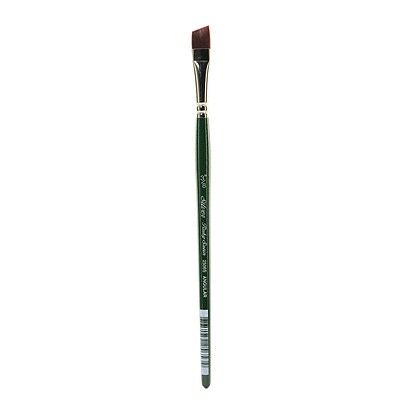 Silver Brush Ruby Satin Series Synthetic Brushes Short Handle 3/8 In. Angular 2506S