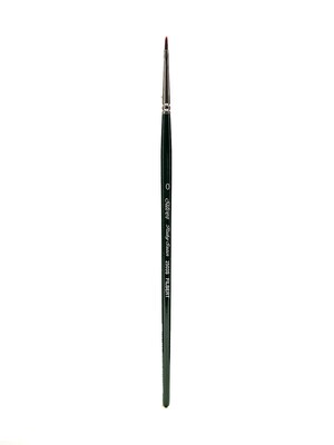 Silver Brush Ruby Satin Series Synthetic Brushes Short Handle 0 Filbert 2503S
