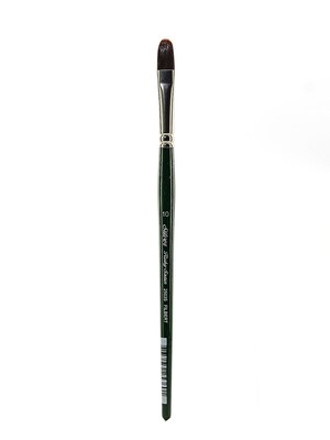 Silver Brush Ruby Satin Series Synthetic Brushes Short Handle 10 Filbert 2503S