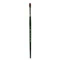 Silver Brush Ruby Satin Series Synthetic Brushes Short Handle 6 Bright 2502S