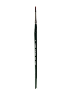 Silver Brush Ruby Satin Series Synthetic Brushes Short Handle 1 Filbert 2503S