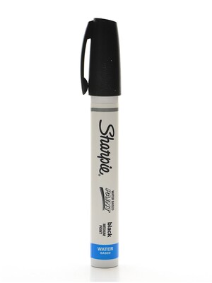 Sharpie Water-Based Paint Marker, Medium Tip, Black, 6/Pack (35549)