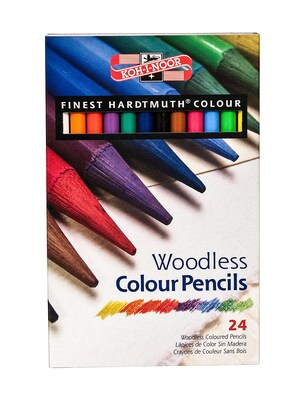 Koh-I-Noor Progresso Woodless Colour Pencils Assorted Set Of 24 [Pack Of 2]