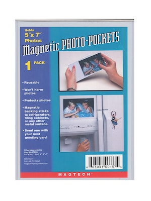 Magtech Magnetic Photo Pockets, 5 X 7, 12/Pack (38050-Pk12)