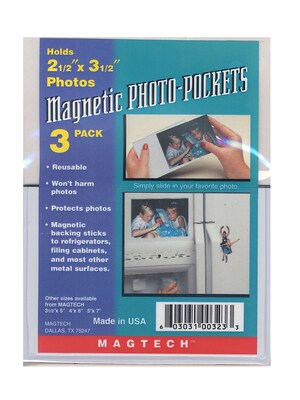 Magtech Magnetic Photo Pockets 2 1/2 In. X 3 1/2 In. Pack Of 3 [Pack Of 12]