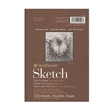 Strathmore 400 Series 5.5 x 8.5 Wire Bound Sketch Pad, 100 Sheets/Pad, 4/Pack (46476-PK4)