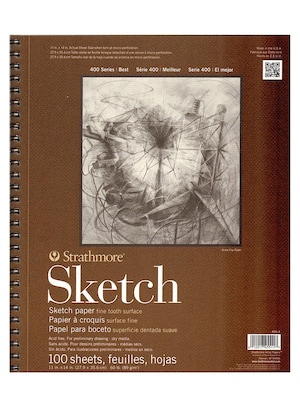Strathmore Series 400 Sketch Pads 11 In. X 14 In. 100 Sheets [Pack Of 2]