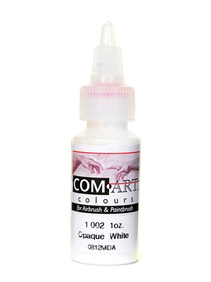 Com-Art Opaque Airbrush Color White [Pack Of 4]