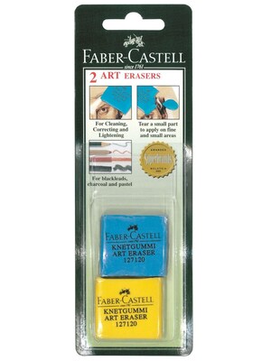 Faber-Castell Kneaded Art Erasers, 2 Erasers, Assorted, Pack of 12 (15101-PK12)
