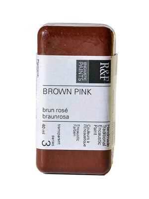 R  And  F Handmade Paints Encaustic Paint Brown Pink 40 Ml