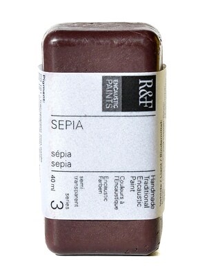 R  And  F Handmade Paints Encaustic Paint Sepia 40 Ml