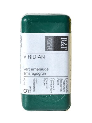 R  And  F Handmade Paints Encaustic Paint Viridian 40 Ml