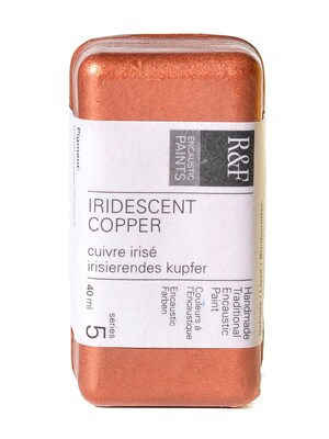 R  And  F Handmade Paints Encaustic Paint Iridescent Copper 40 Ml