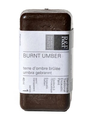 R  And  F Handmade Paints Encaustic Paint Burnt Umber 40 Ml [Pack Of 2]