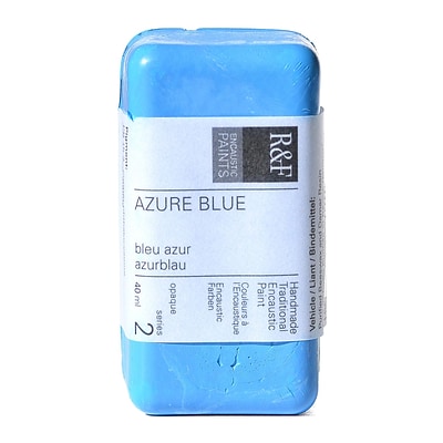 R And F Handmade Paints Encaustic Paint Azure Blue 40 Ml [Pack Of 2]