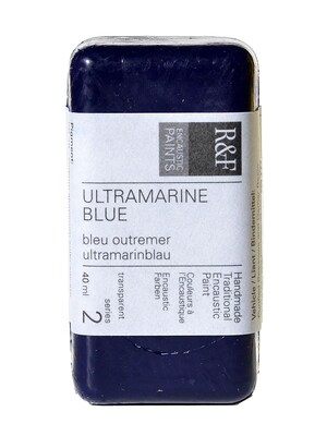 R  And  F Handmade Paints Encaustic Paint Ultramarine Blue 40 Ml [Pack Of 2]