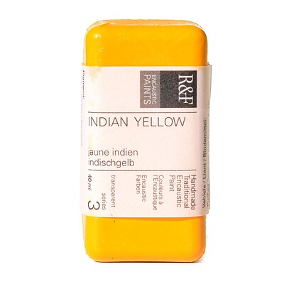 R  And  F Handmade Paints Encaustic Paint Indian Yellow 40 Ml