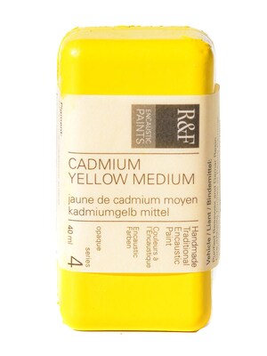 R  And  F Handmade Paints Encaustic Paint Cadmium Yellow Medium 40 Ml