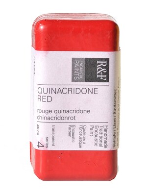 R  And  F Handmade Paints Encaustic Paint Quinacridone Red 40 Ml