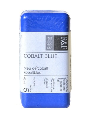 R  And  F Handmade Paints Encaustic Paint Cobalt Blue 40 Ml