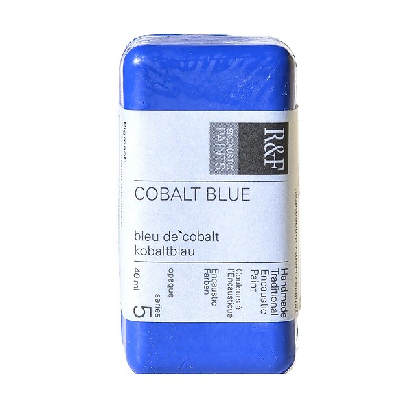 R  And  F Handmade Paints Encaustic Paint Cobalt Blue 40 Ml