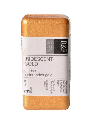 R  And  F Handmade Paints Encaustic Paint Iridescent Gold 40 Ml