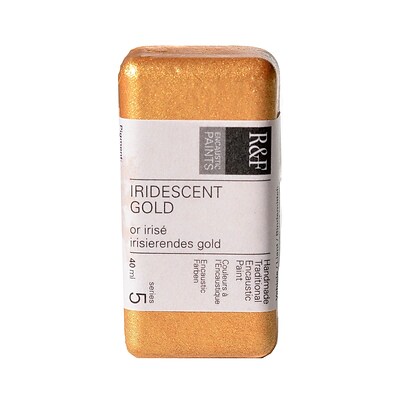 R  And  F Handmade Paints Encaustic Paint Iridescent Gold 40 Ml
