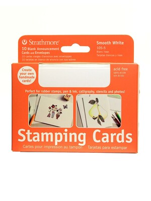Strathmore Announcement Card White Smooth With No Deckle [Pack Of 3]