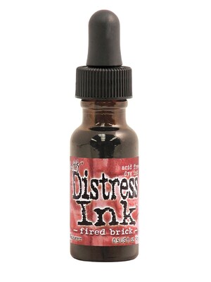 Ranger Tim Holtz Distress Ink Fired Brick 0.5 Oz. Reinker Bottle [Pack Of 3]