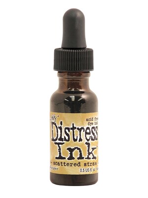 Ranger Tim Holtz Distress Ink Scattered Straw 0.5 Oz. Reinker Bottle [Pack Of 3]