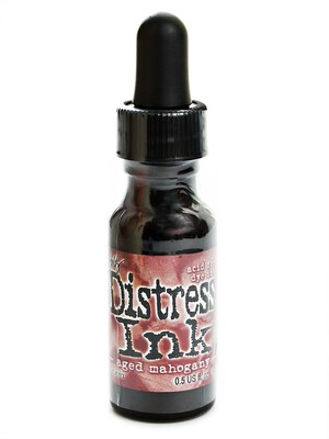 Ranger Tim Holtz Distress Ink Aged Mahogany 0.5 Oz. Reinker Bottle [Pack Of 3]