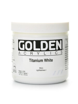 Golden Heavy Body Acrylic Paints Titanium White 16 Oz.