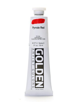 Golden Heavy Body Acrylic Paints Pyrrole Red 2 Oz. (46305)