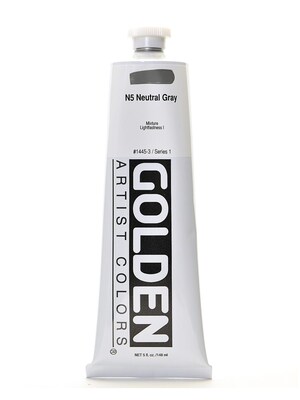 Golden Heavy Body Acrylics, Neutral Gray No 5, 5Oz (59411)