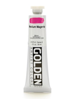 Golden Heavy Body Acrylics Medium Magenta 2 Oz.