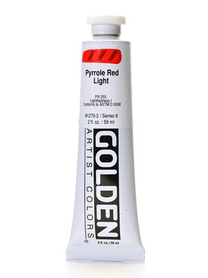 Golden Heavy Body Acrylics Pyrrole Red Light 2 Oz.