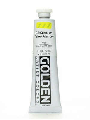 Golden Heavy Body Acrylic Paints Cadmium Yellow Primrose (Cp) 2 Oz.