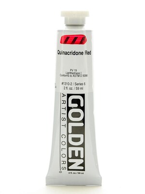 Golden Heavy Body Acrylics, Quinacridone Red, 2Oz (87279)