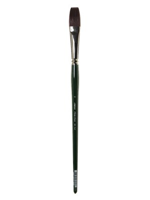 Silver Brush Ruby Satin Series Synthetic Brushes, Long Handle, 12-Flat 2501 (11273)
