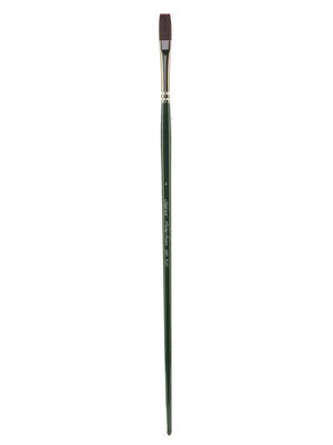 Silver Brush Ruby Satin Series Synthetic Brush, Long Handle, 4, Flat, 2501 (39381)