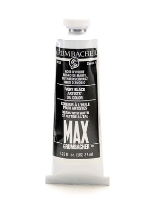 Grumbacher Max Water Miscible Oil Colors Ivory Black 1.25 Oz. [Pack Of 2]