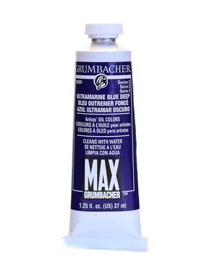 Grumbacher Max Water Miscible Oil Colors Ultramarine Blue Deep 1.25 Oz.
