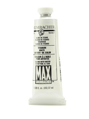 Grumbacher Max Water Miscible Oil Colors Titanium White 1.25 Oz., 2/Pk