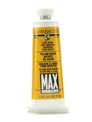 Grumbacher Max Water Miscible Oil Colors Yellow Ochre 1.25 Oz., 2/Pk