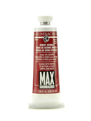 Grumbacher Max Water Miscible Oil Colors Burnt Sienna 1.25 Oz. [Pack Of 2]